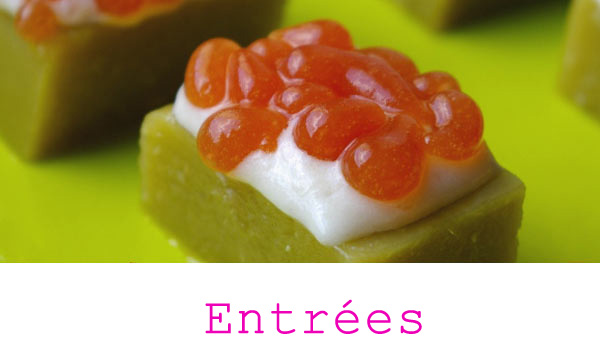 Recettes des entrées et amuses-bouches - cuisine moléculaire