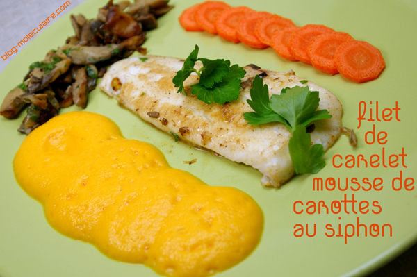 Filet de Carelets à la mousse chaude de carottes
