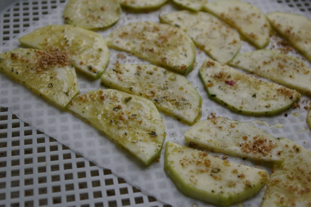 Courgettes confites au deshydratateur