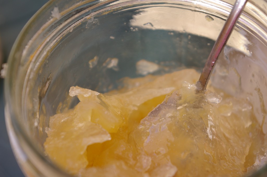 Confiture de pêche blanche au kappa