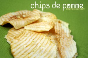 Chips de pomme et dessert au calvados